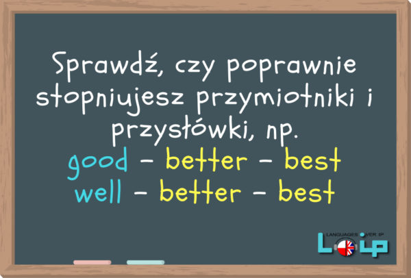 Stopniowanie Przymiotnik W I Przys Wk W Comparison Loip Angielski