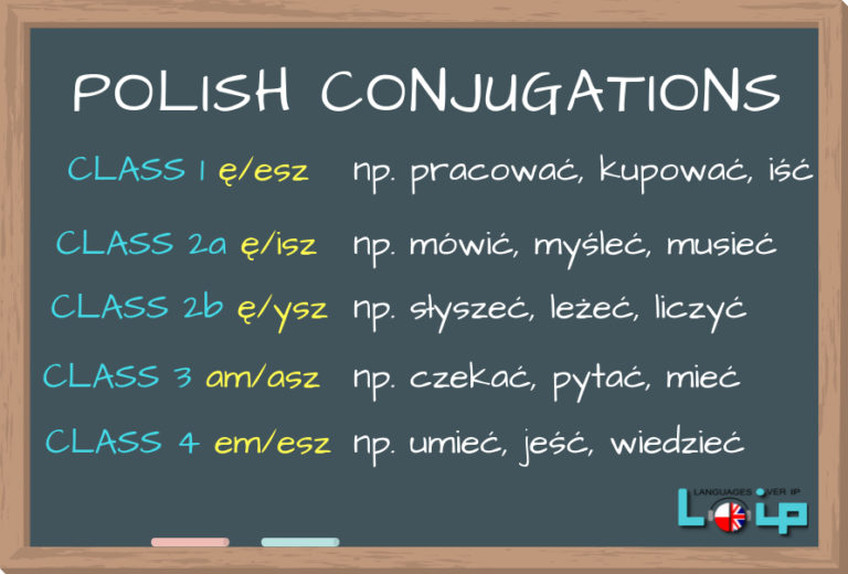 The classification of Polish verbs (conjugations) Loip Angielski Online