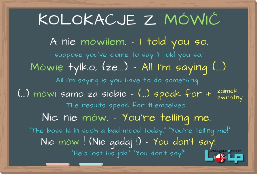 Czasami popełniamy błędy próbując stosować dosłowne tłumaczenia polskich wyrażeń w języku angielskim. Oto angielskie odpowiedniki niektórych zwrotów z czasownikiem MÓWIĆ. Sprawdź, czy poprawnie stosujesz omawiane frazy. EFL Angielski z LOIP.