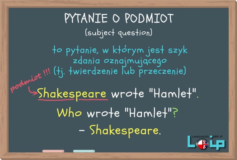 Pytania O Podmiot I Dopełnienie Angielski ćwiczenia Pytanie o podmiot (subject question) - Loip Angielski Online